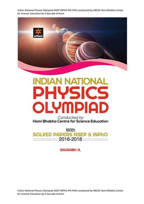 Past INPhO papers — Olympiads HBCSE.